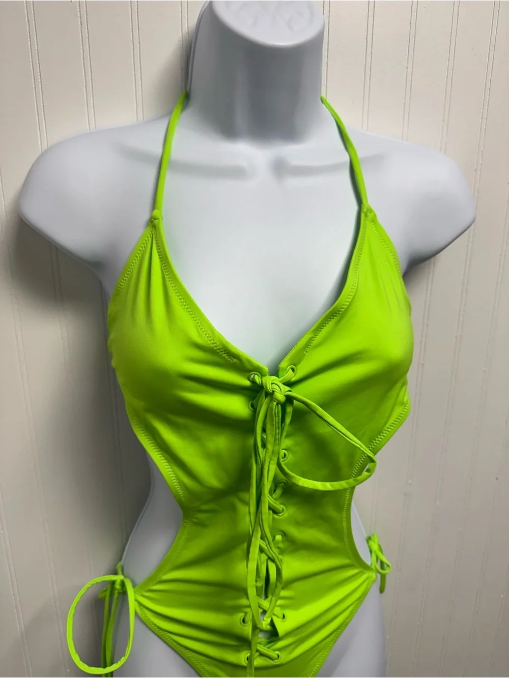 Skims Recycled Swim Lace Up Monokini Medium NWT